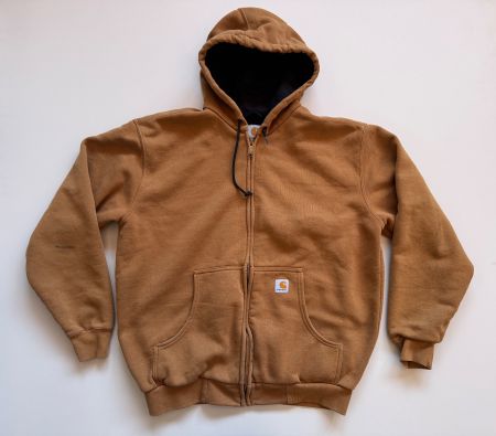 Vintage Y2K Carhartt Hooded Zip Jacket made in Mexico MEN L