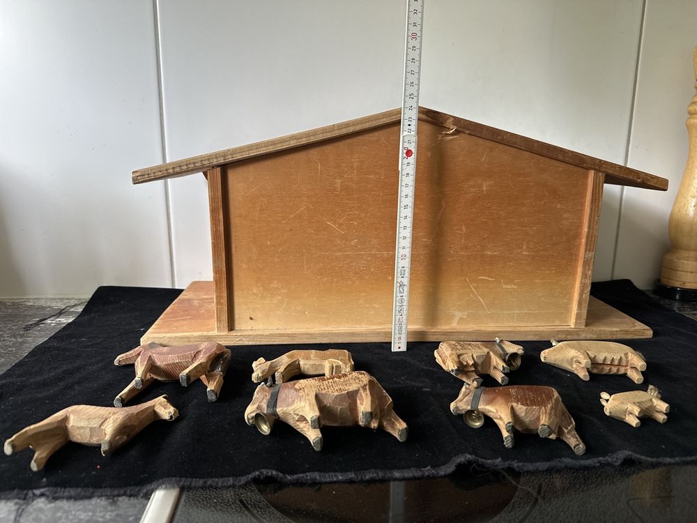 Trauffer Jouets: Holzspielzeug Bauernhof mit Tieren, Vintage Deko Stall  – D'occasion à Zürich par Chaeffeler 3