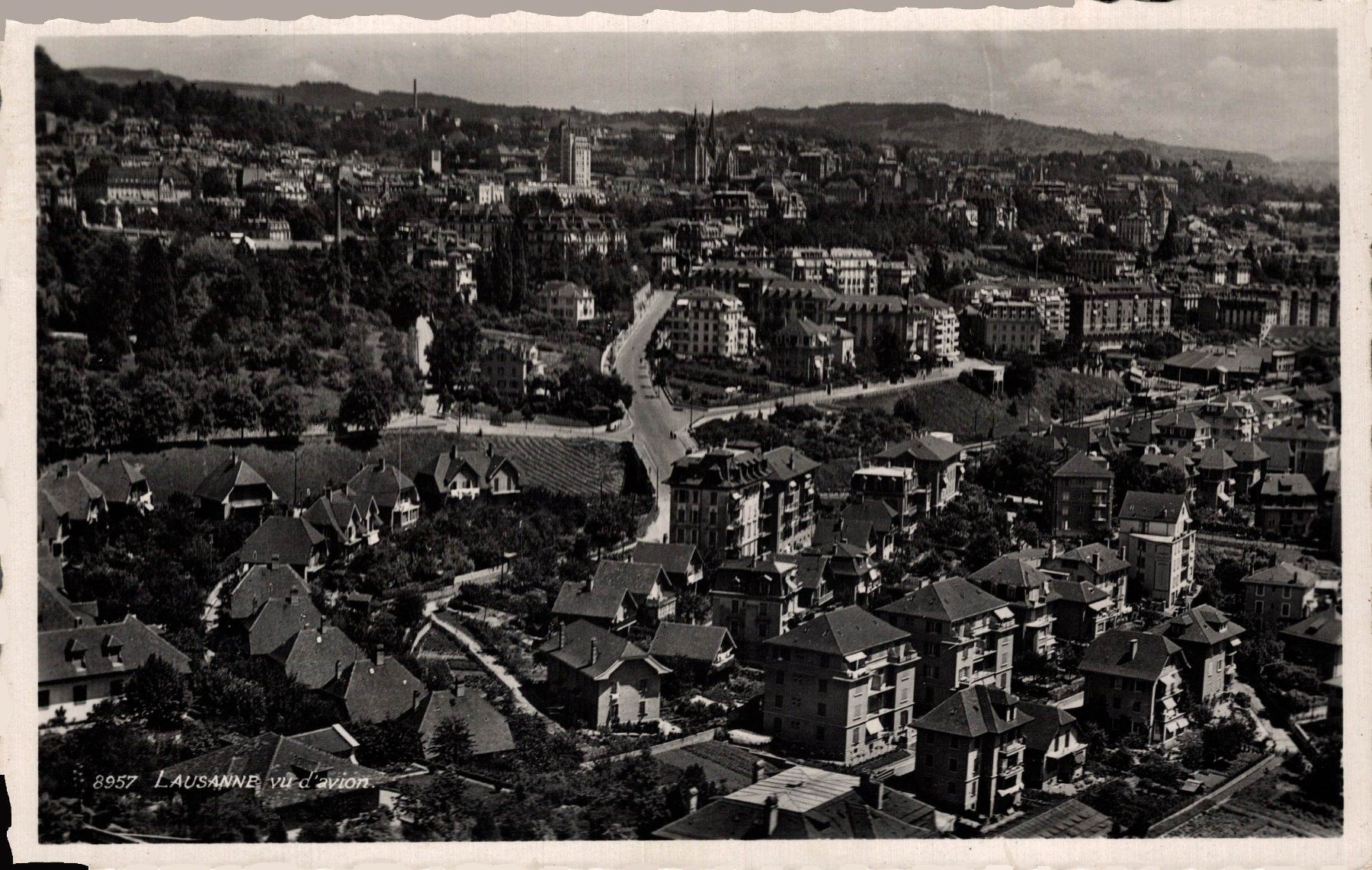 Cartoline postali: Lausanne, vu d'avion – Usato da Bronschhofen venduto da Astore