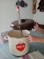 Marmite WECK pour conserve, thermomètre avec 55 verres