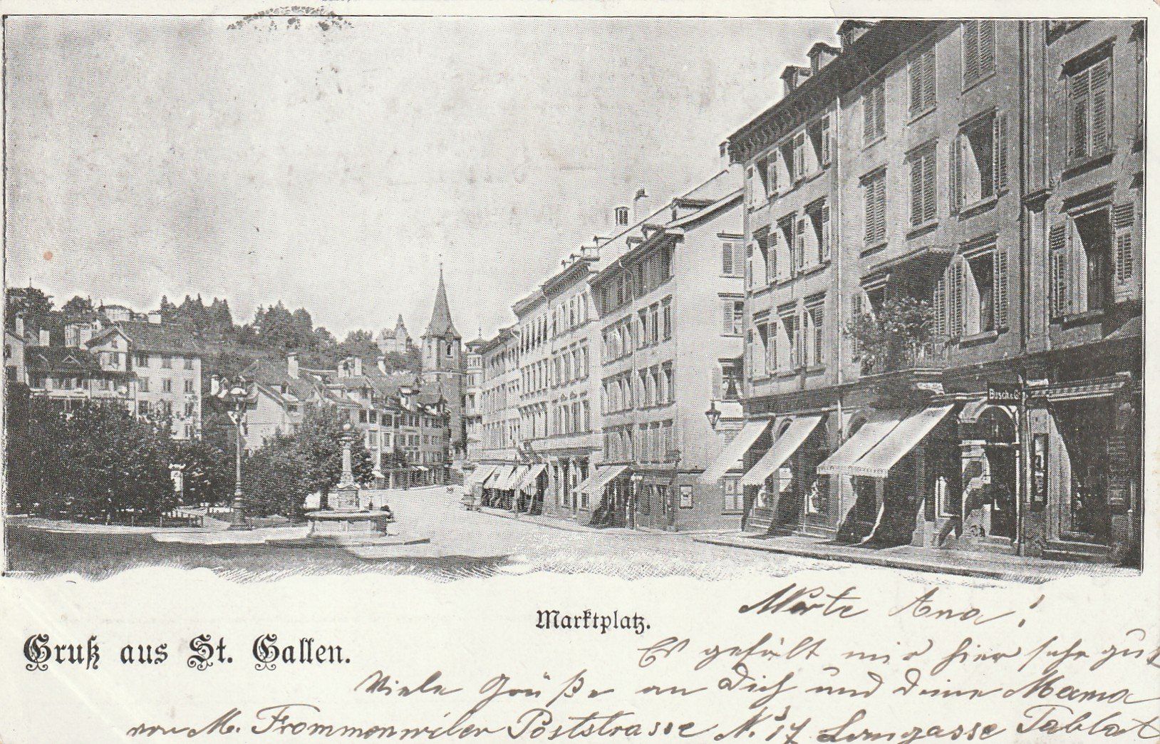 Cartes postales: St. Gallen Marktplatz – D'occasion à Rorschacherberg par fratovi2