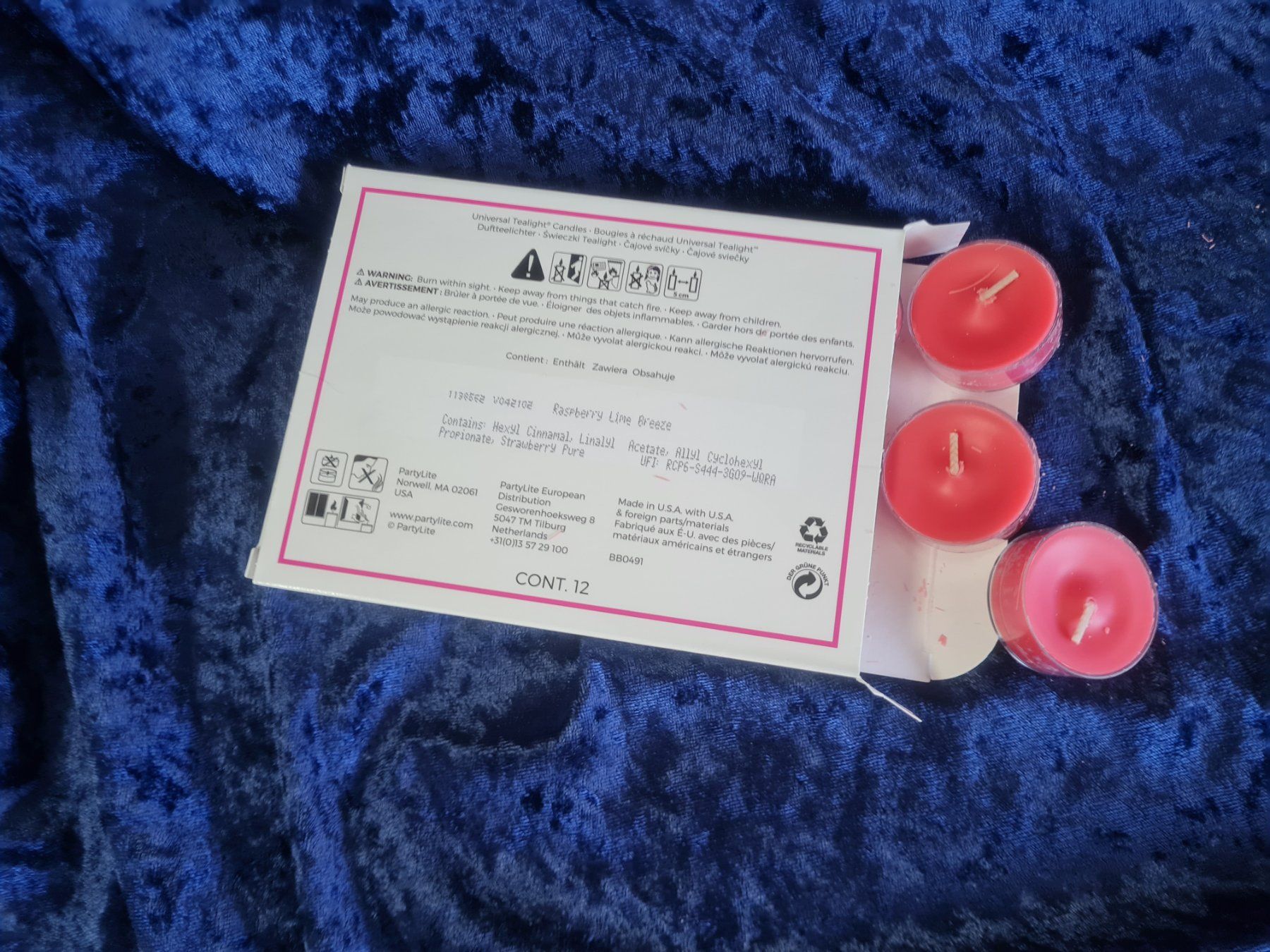 Partylite Bougies: PartyLite - 12 Teelichter Raspberry Lime Breeze – Neuf avec emballage d'origine à Othmarsingen par Kleibai