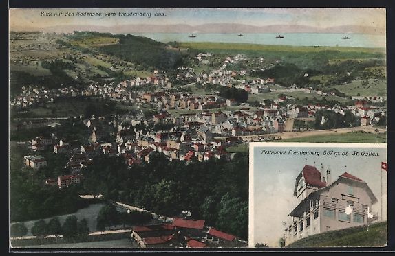 Cartes postales: St. Gallen, Restaurant Freudenberg, Blic – D'occasion à Berlin par bartko-reher