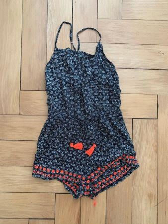 Hippie Jumpsuit schwarz-weiss S