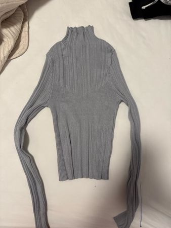 Maglia collo alto PrettyLittleThing grigia taglia S