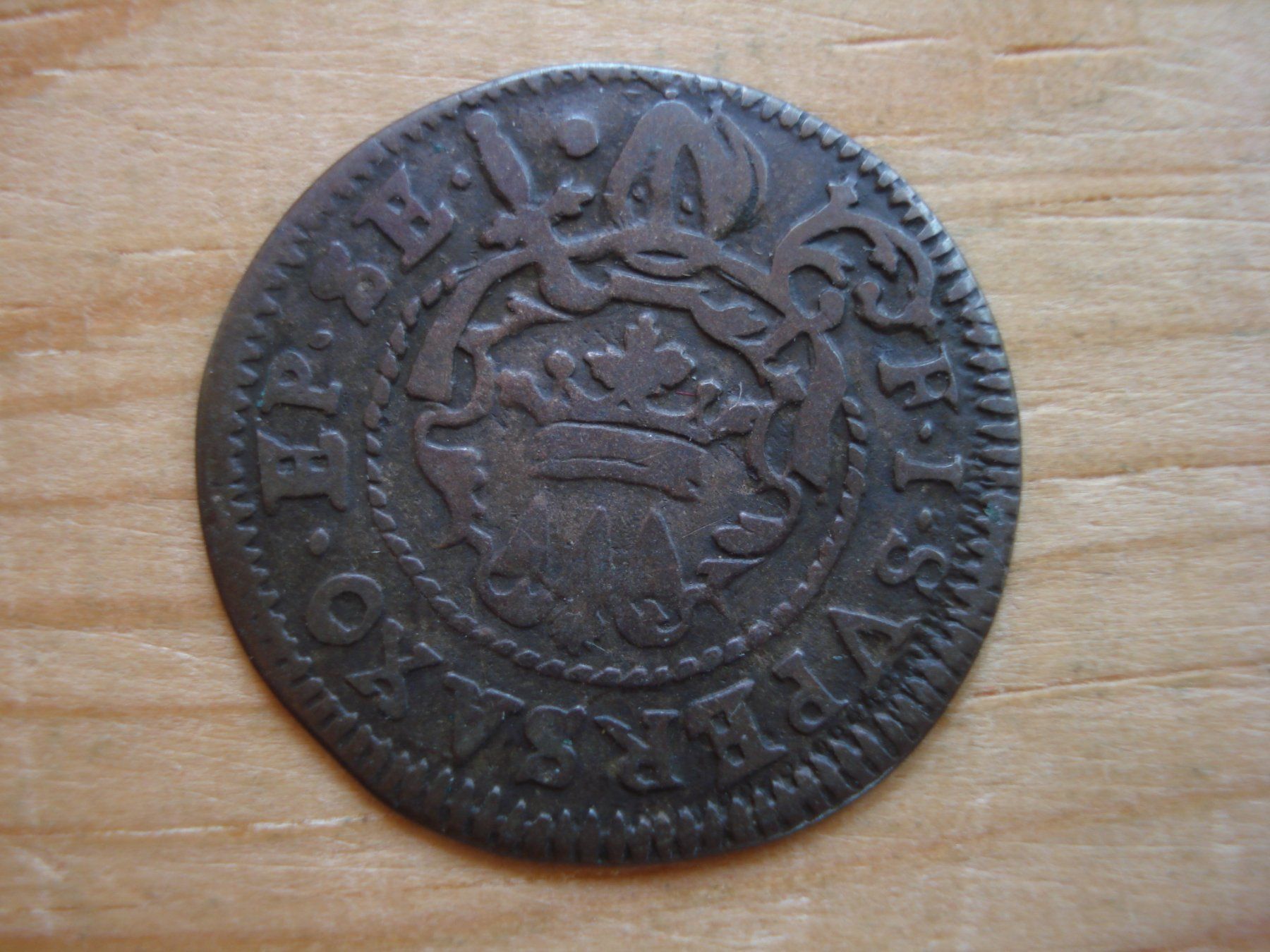 Alle Münzen: (P2) Wallis Halbbatzen 1721 einfaches Wappen – Gebraucht aus Erlach von Net-Coins 1