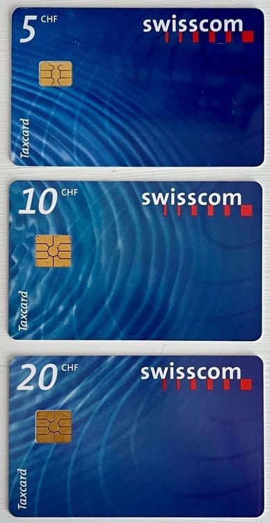 Swisscom Schede telefoniche: 3 serie Taxcard 1999 / 2000 / 2001 – Usato da Breganzona venduto da mas_tv72 3