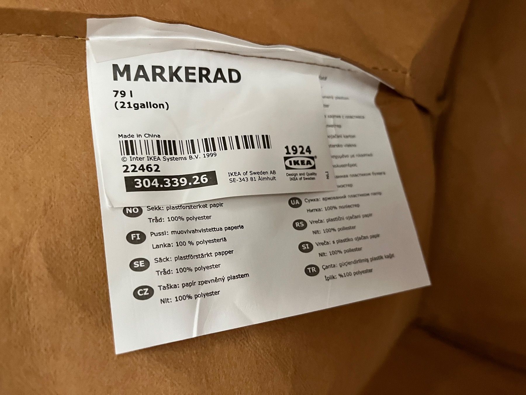 Ikea Taschen: Virgil Abloh x IKEA MARKERAD "Large Bag" – Neu und originalverpackt aus Zürich von p.kanne 6