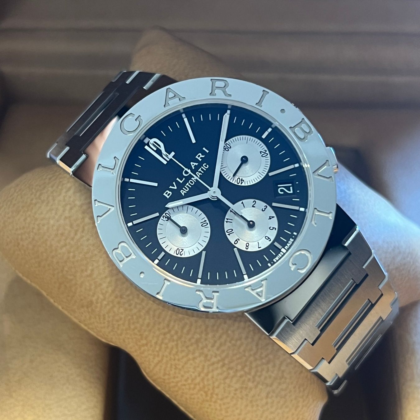 Bulgari Orologi: Bulgari Bulgari Chronograph Automatic Full Set BB38SSCH – Usato da Carouge GE venduto da Watchaser 7