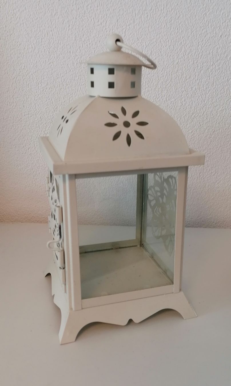 Lanterne: Laterne weiss Shabby Chic – Nuovo (secondo la descrizione) da Schwarzenegg venduto da musi09 1