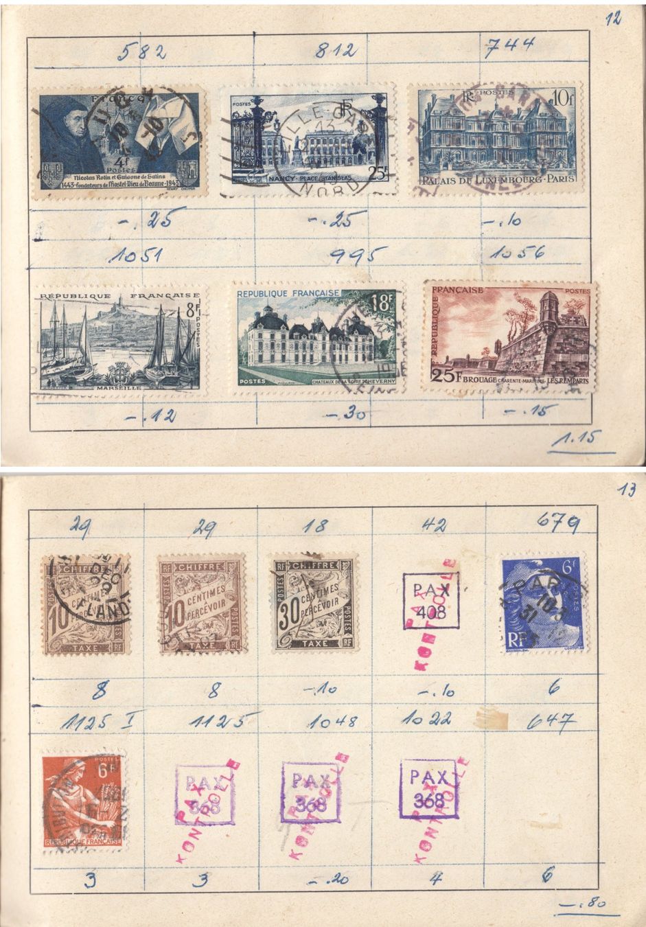 Alle Briefmarken: Auswahlheft Frankreich – Gebraucht aus Bürglen TG von StampGraf 6