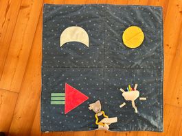Krabbeldecke 80x85 cm mit Rassel und Knisterpapier