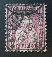 Nr. 51, Faserpapier gestempelt Chaux de Fonds, Kat: 800.-