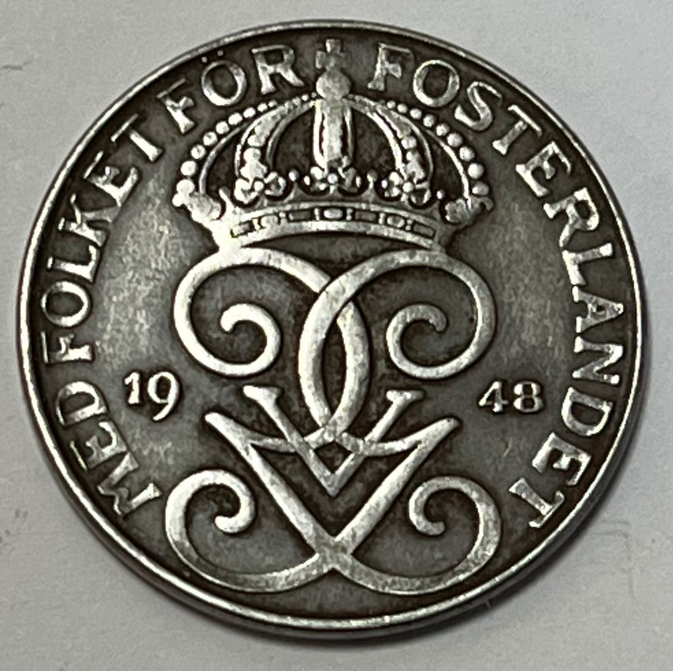 Alle Münzen: 5 Öre - Gustaf V - Sweden - 1948 – Gebraucht aus Dietikon von Numis8953