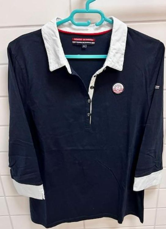 Pull Terre De Marins - Taille 44 (6) - Bleu Et Blanc - Coton - Occasion Très Bon État