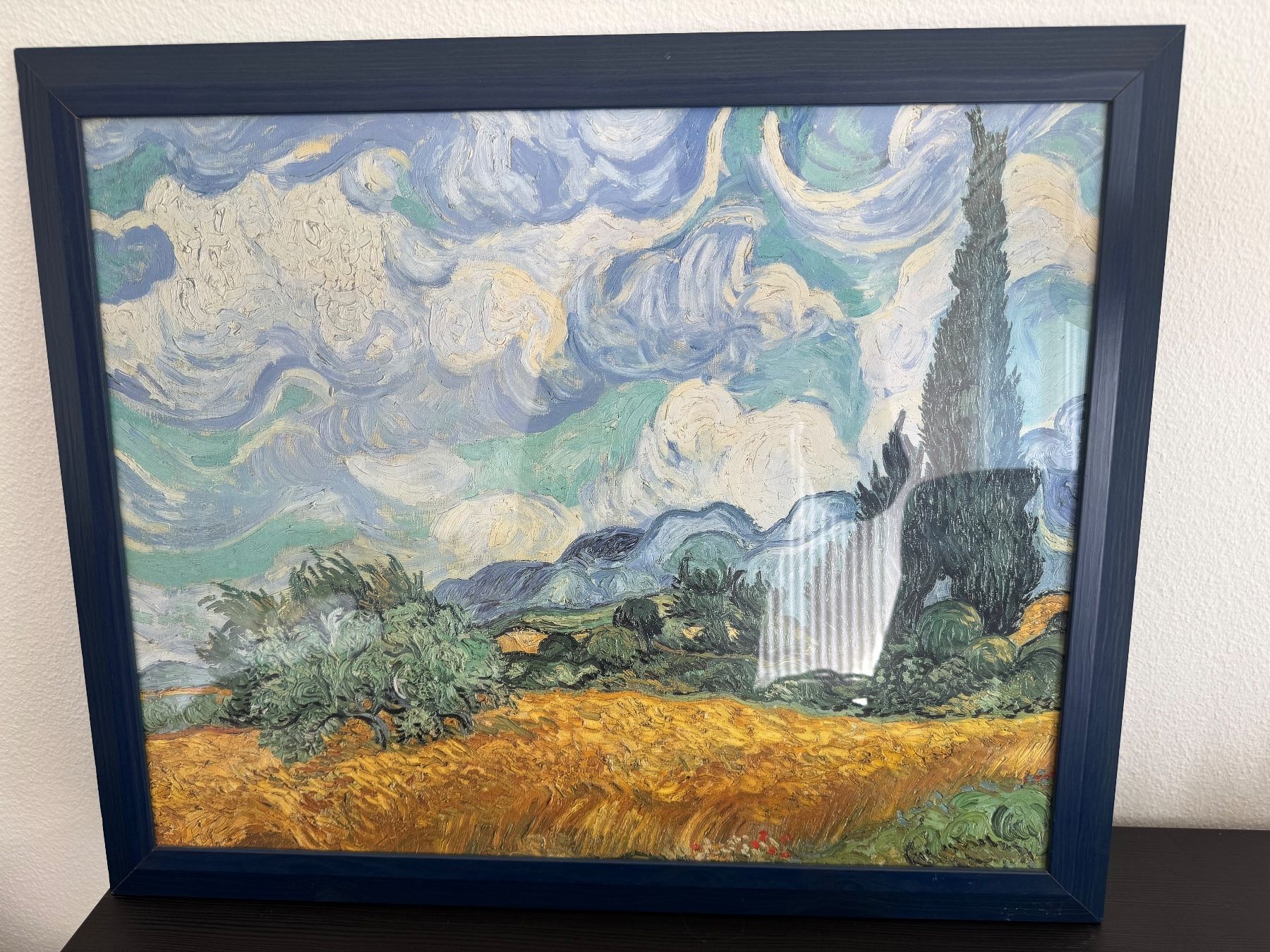 Gemälde: Van Gogh Wheatfield with Cypresses Framed Print Excellent – Gebraucht aus Zürich von xia_qgl7