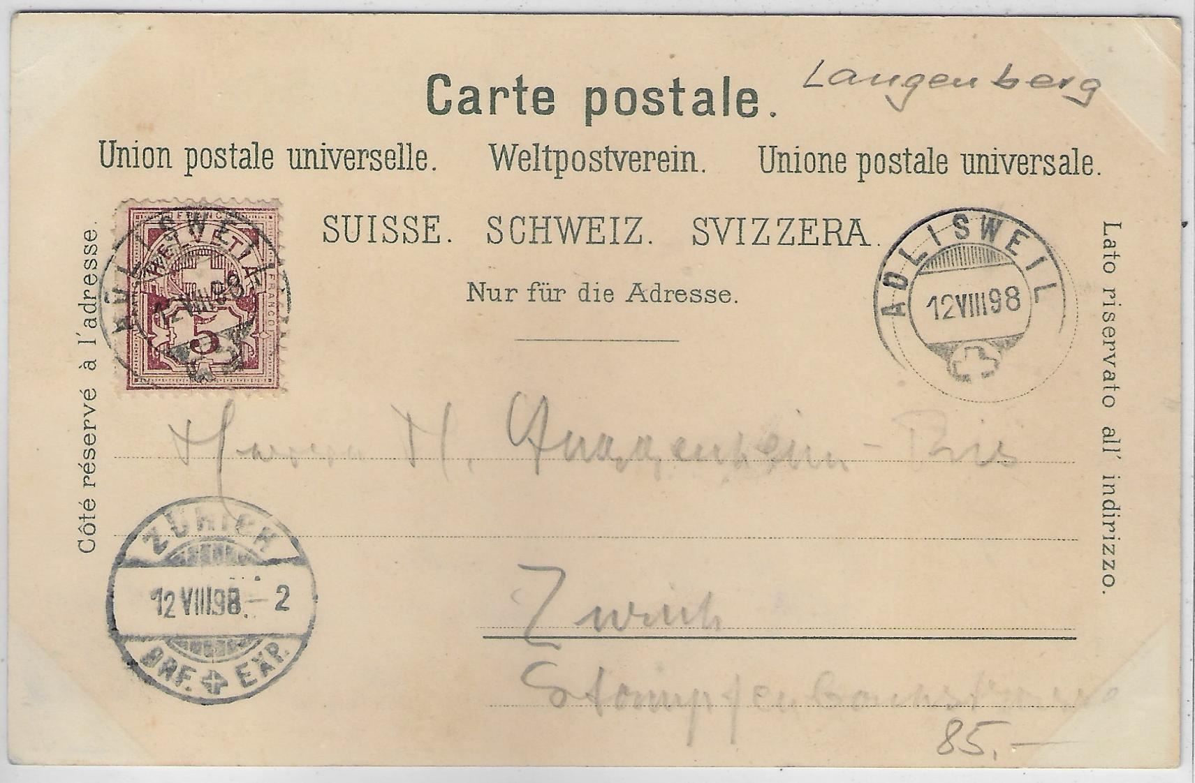 Cartoline postali: Gruss vom Wildpark Langnau a.A. - Litho – Usato da Ettingen venduto da Kartenplanet 1