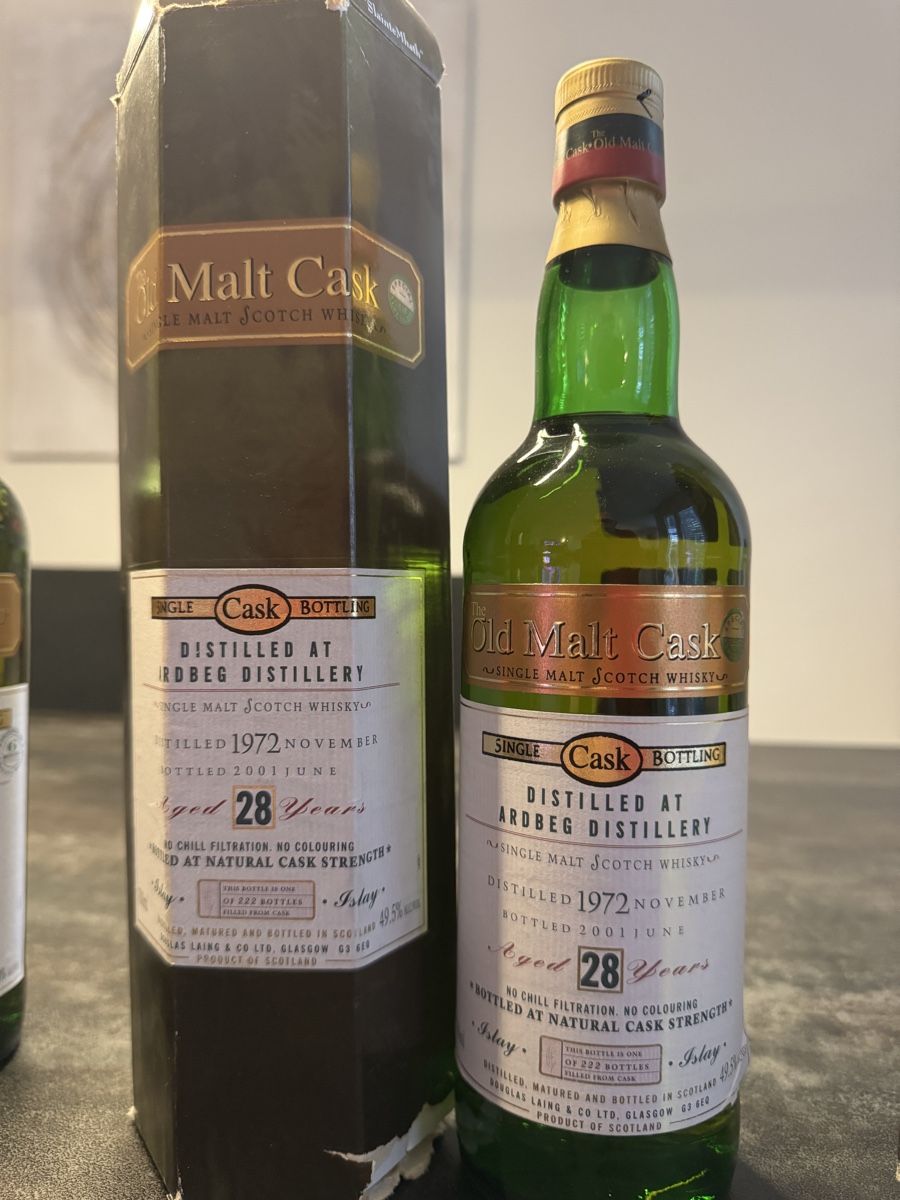 Ardbeg Bevande alcoliche: Old Malt Cask Whisky, Ardbeg & Linlithgow 1972 – Nuovo e nell'imballaggio originale da Urdorf venduto da Studerpa 2