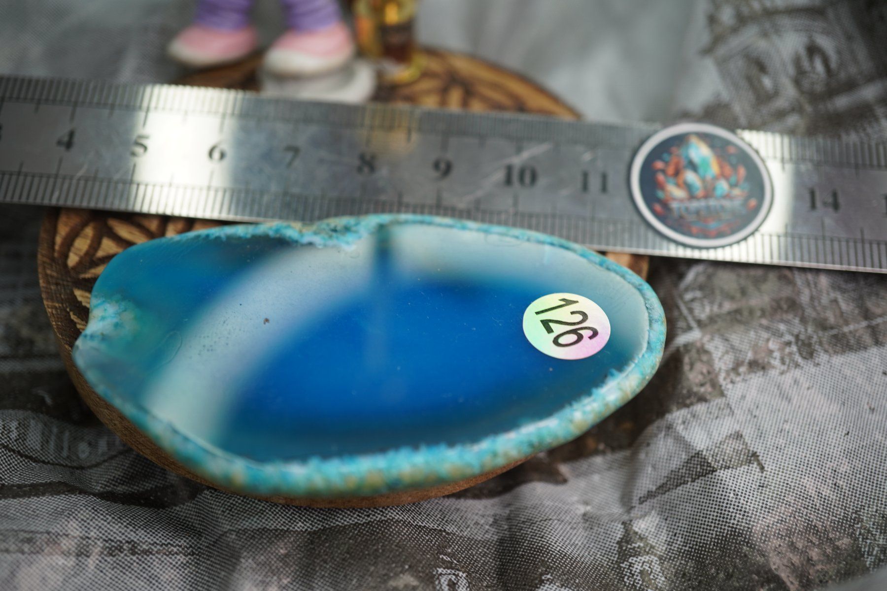 Minerali & Pietre curative: Achat  Scheibe  Blau   Wunderschön       ab  1.-     Räumung – Nuovo e nell'imballaggio originale da Eschenbach SG venduto da topstone 6