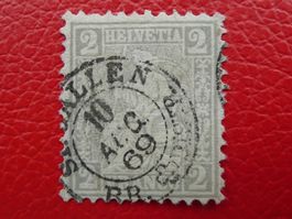 1869: Nr.28, St.GALLEN sauberer, kleiner Stempel