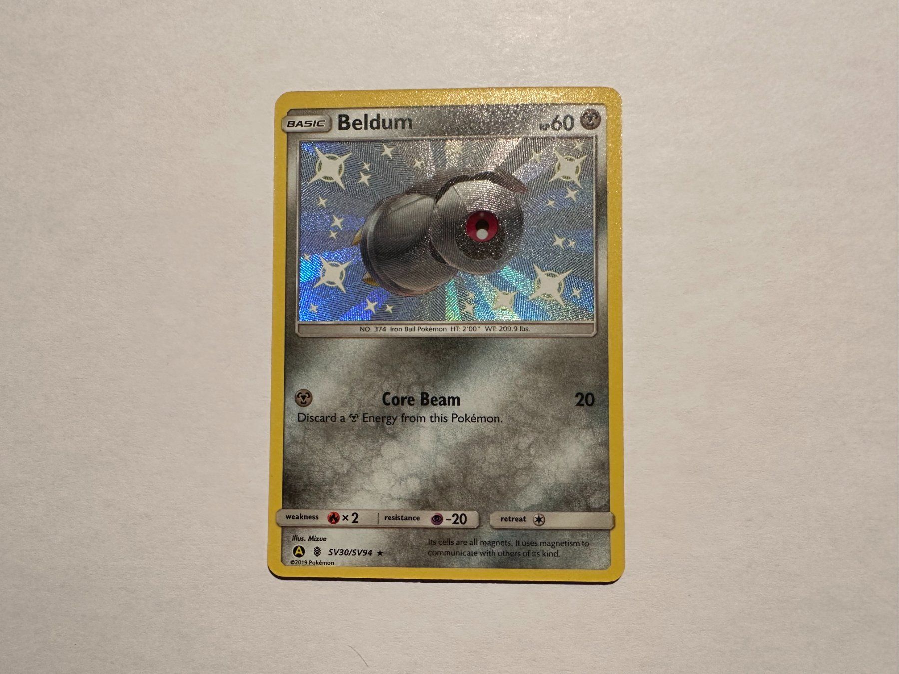Pokémon Carte collezionabili: Beldum Shiny Hidden Fates EN – Usato da Hagendorn venduto da Pokecollectorch 1