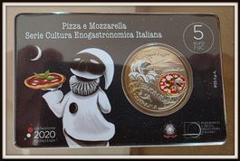 ITALIEN 5 EURO 2020 UNZ. "PIZZA E MOZZARELLA *SEHR RAR*