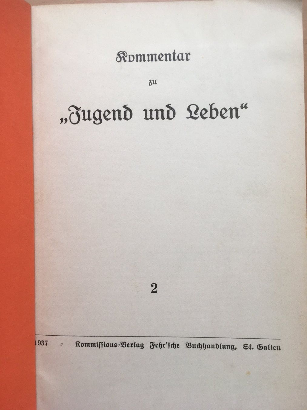 Bücher: Kommentar zu Jugend und Leben – 2 – Gebraucht aus Grenchen von Kogi7 1