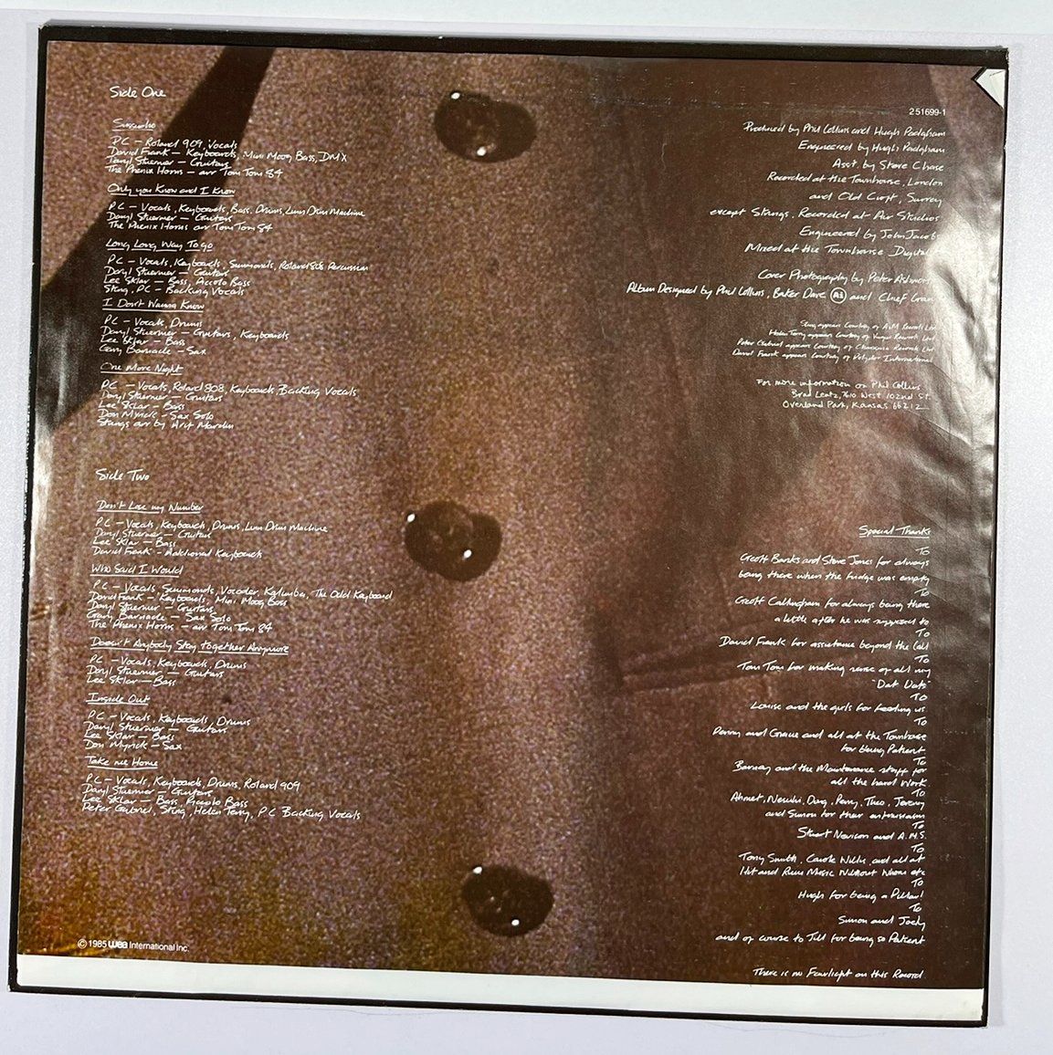 Schallplatten: LP: PHIL COLLINS - No Jacket Required (1985) – Gebraucht aus Frenkendorf von Yard-Sale-2000 3