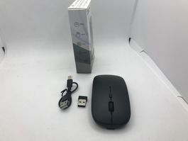 Schwarze, wiederaufladbare Computer Maus, Bluetooth + USB