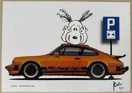 KeC: Snoopy „Another ticket for my Porsche“, signiert 4/10