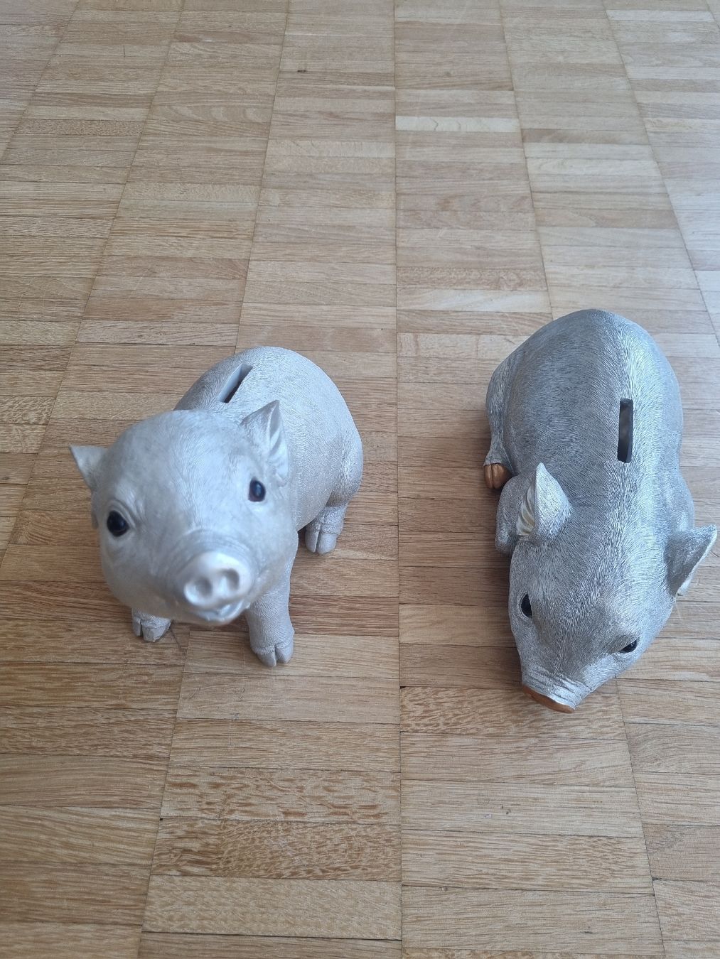 Spardosen: Zwei Sparschweine silberfarben Set  – Neu (gemäss Beschreibung) aus Pfäffikon ZH von Nick72 3