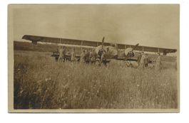Militär - Aviatik - Notlandung Franz. Doppeldecker - 1. WK