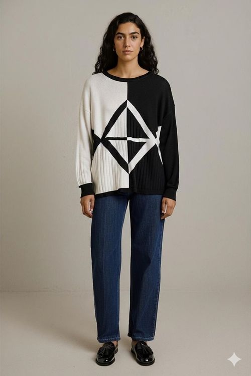 Kabri Embroidered Vintage Sweater-Bust 46