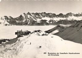 Bergstation der Sesselbahn maschcachamm mit alvierkette G