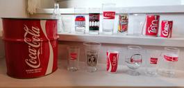 Coca Cola Sammlung - alte Gläser 14 Stück + Bonus