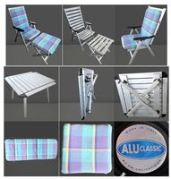 🔝 Camping Set ALU CLASSIC 🇮🇹 Tisch 4 Stühle 2 Hocker 💎✨