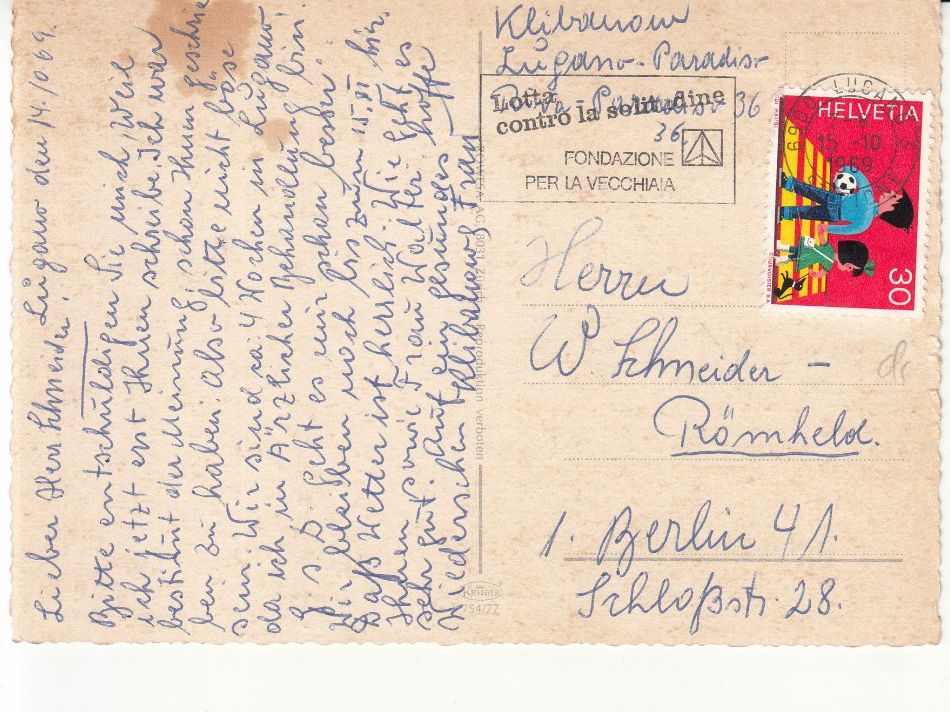 Cartoline postali: Souvenir de la Suisse 1969 – Usato da Bürglen TG venduto da StampGraf 1