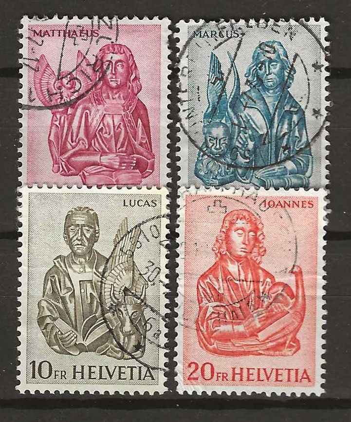 Tutti i francobolli: CH381 - Evangélistes obl. – Usato da Trélex venduto da Phil_Albert