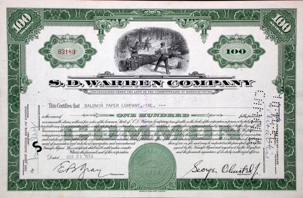 S.D. Warren Company - 1953 (Gebraucht) in Solothurn für CHF 1 – mit ...