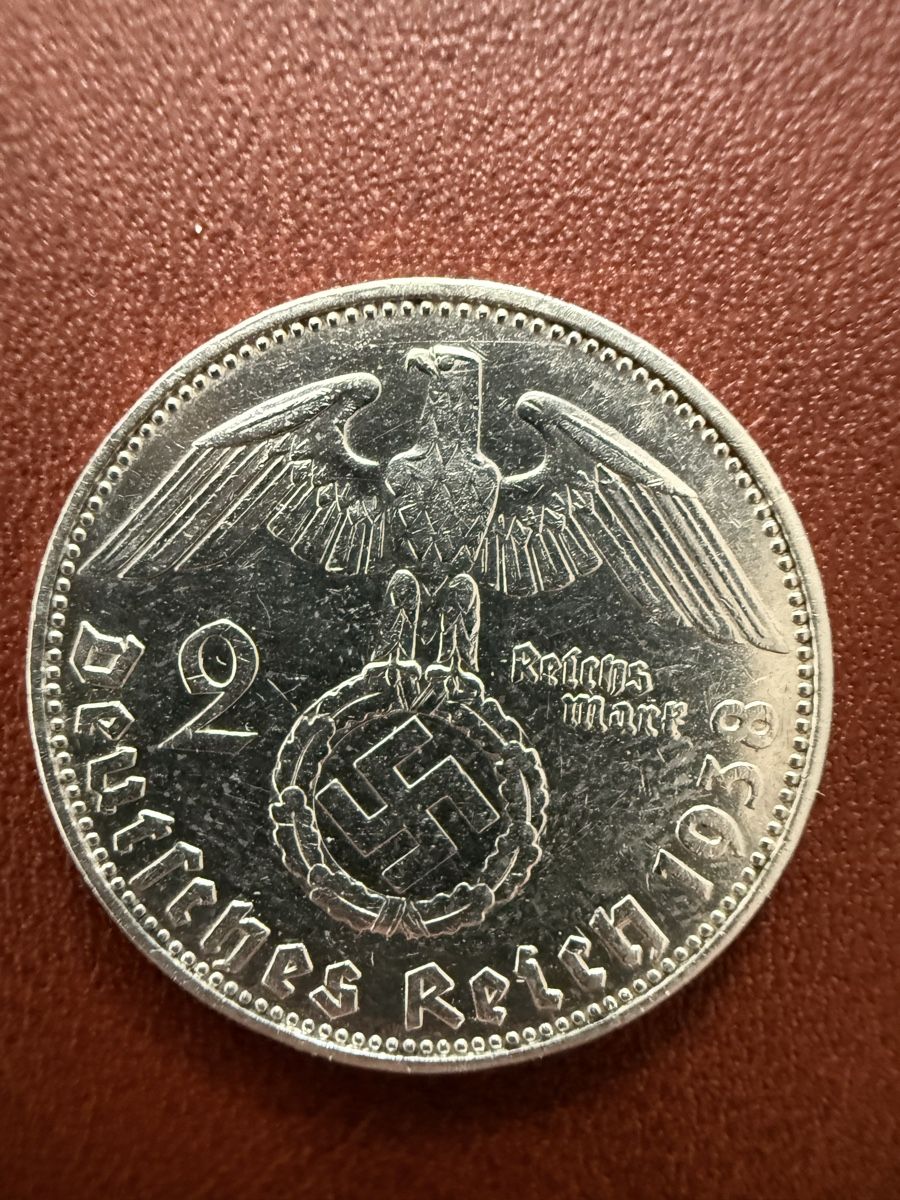 Alle Münzen: Selten 2 Reichsmark 1938 E – Gebraucht aus Malters von Niky.c 1