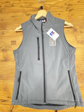 Russell Softshell Weste Grau, Grösse S - Neu