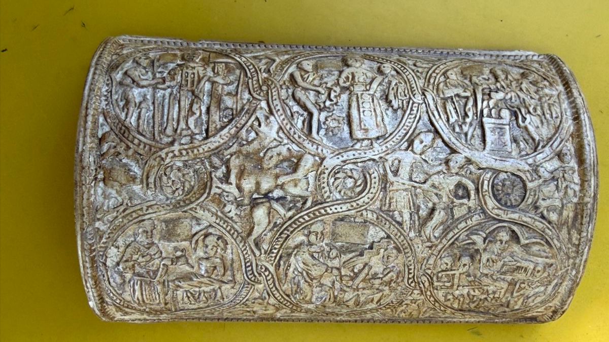 Dosen: Mittelalter Schatulle Elfenbein Replik – Gebraucht aus Riedholz von Frettchen63 5