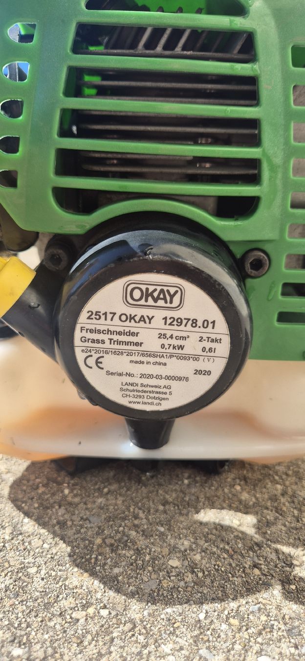 Toutes les machines: Débroussailleuse Okay – D'occasion à Le Noirmont par fre_w5hv 1