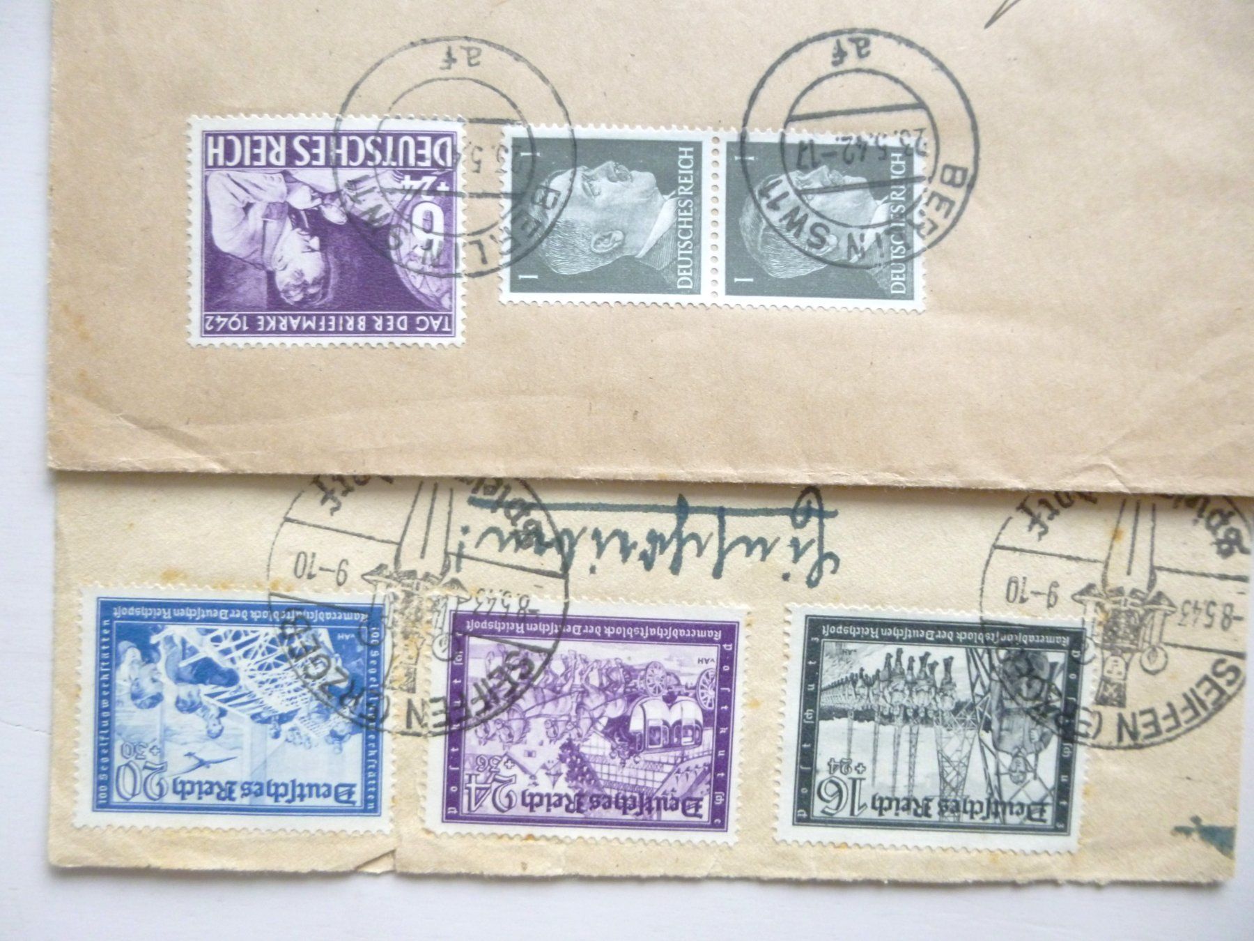Alle Briefmarken: DR - 2 Briefe 1942 + 1943 mit Sondermarken – Gebraucht aus Uster von schepus23 4