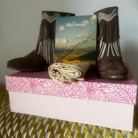 Santoni, schöne Stiefeletten im Western- und Boho-Stil