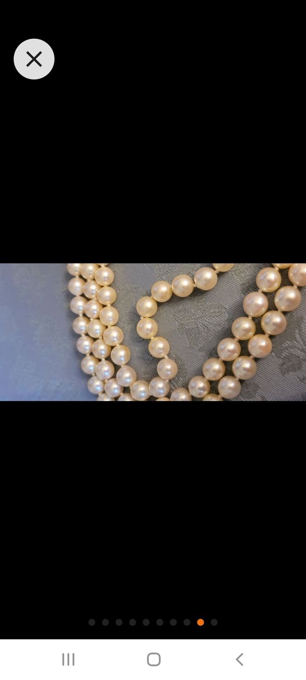 Catenine: Perlencollier 3 Rang Perfekt Precious Anmutig Einzigartig – Usato da Winterthur venduto da Gartenoase144 1