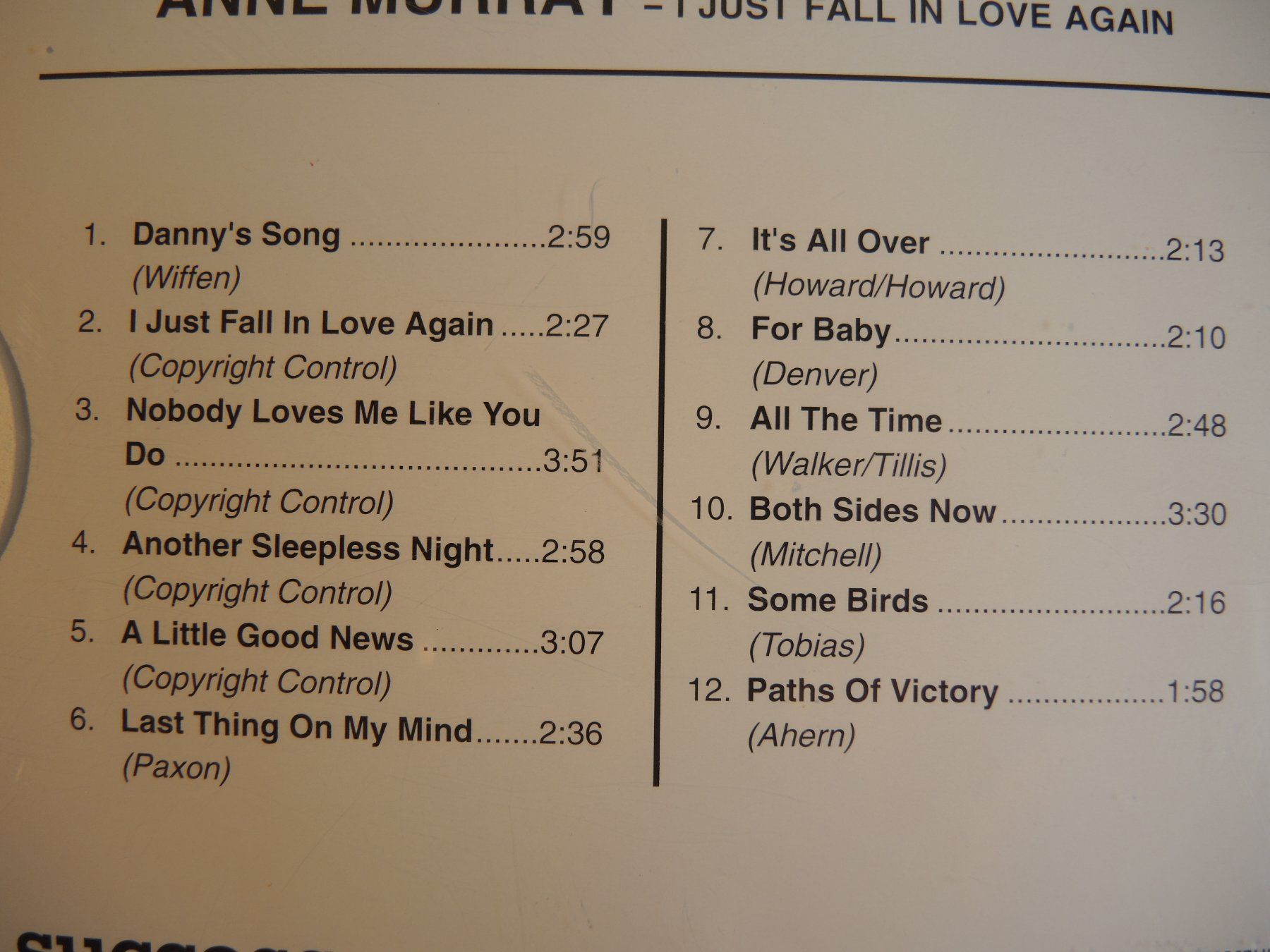 CDs: Anne Murray - I Just Fall in Love Again CD – Gebraucht aus Rorschach von maeck8 3
