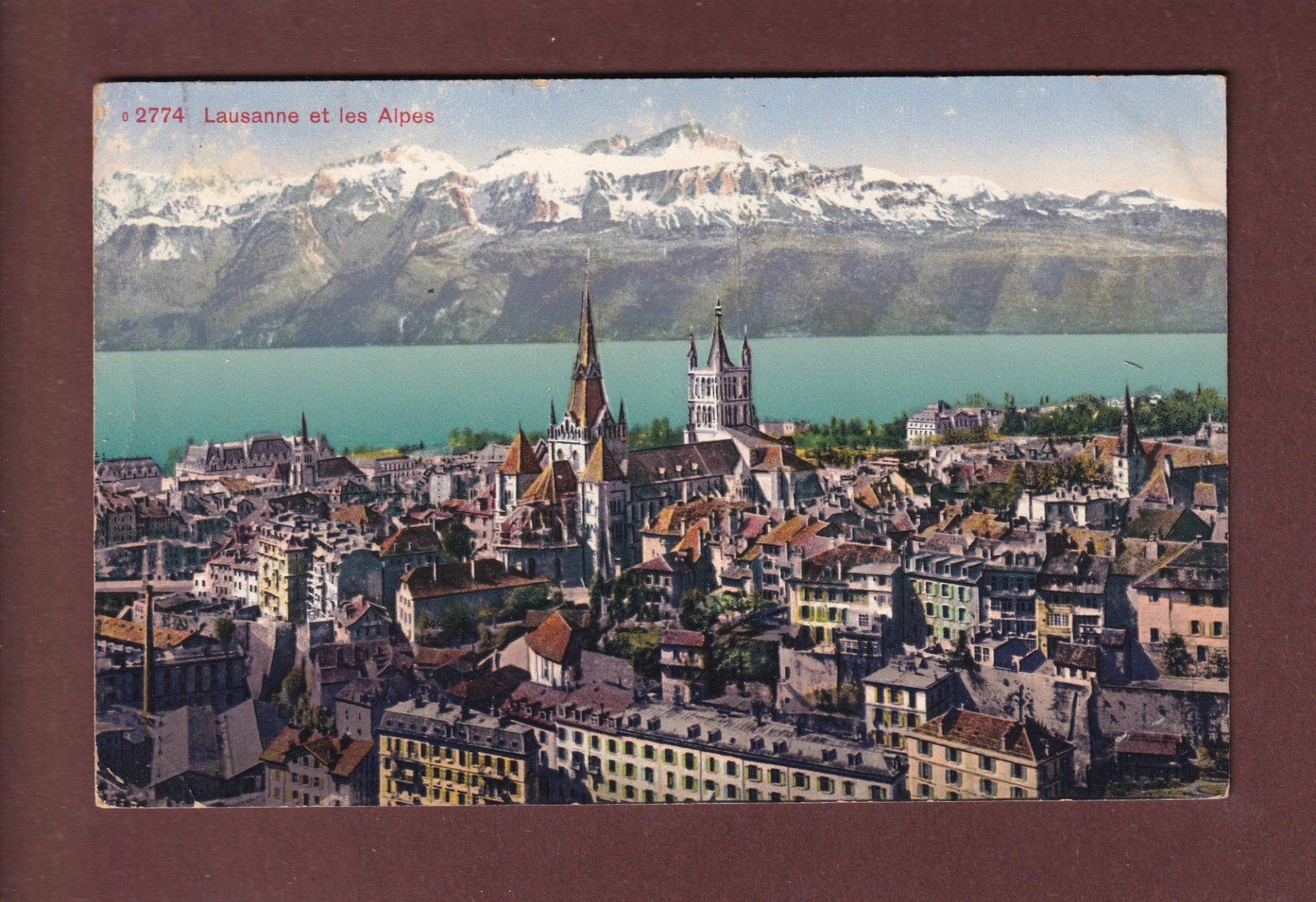 Cartoline postali: LAUSANNE et les Alpes - 1914 – Usato da Pully venduto da nicecards