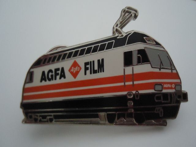 SBB/CFF/FFS Placchette & Badge: Pin SBB AGFA Werbelok RE 460 – Usato da Ergisch venduto da Haemmerli59 1
