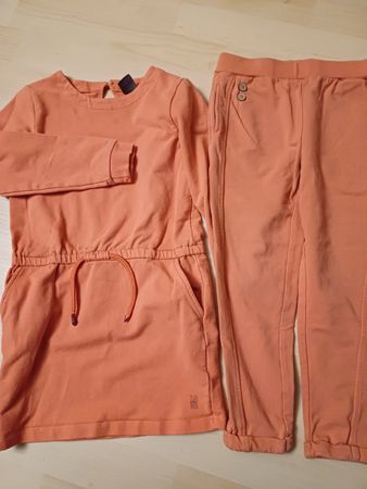Süsses Mädchen Set Gr. 110, Kleid und Hose orange